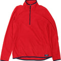 L.L.BEAN Mens Zip Neck Fleece Jumper Small Red Polyester Vintage L.L.Bean and Second-Hand L.L.Bean from Messina Hembry 