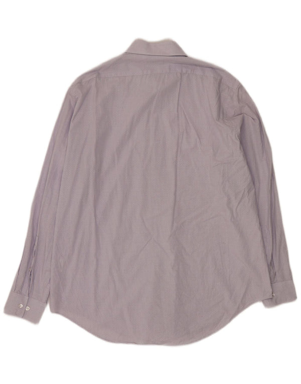 CALVIN KLEIN Camisa ajustada para hombre talla 16 1/2 grande algodón a cuadros morado