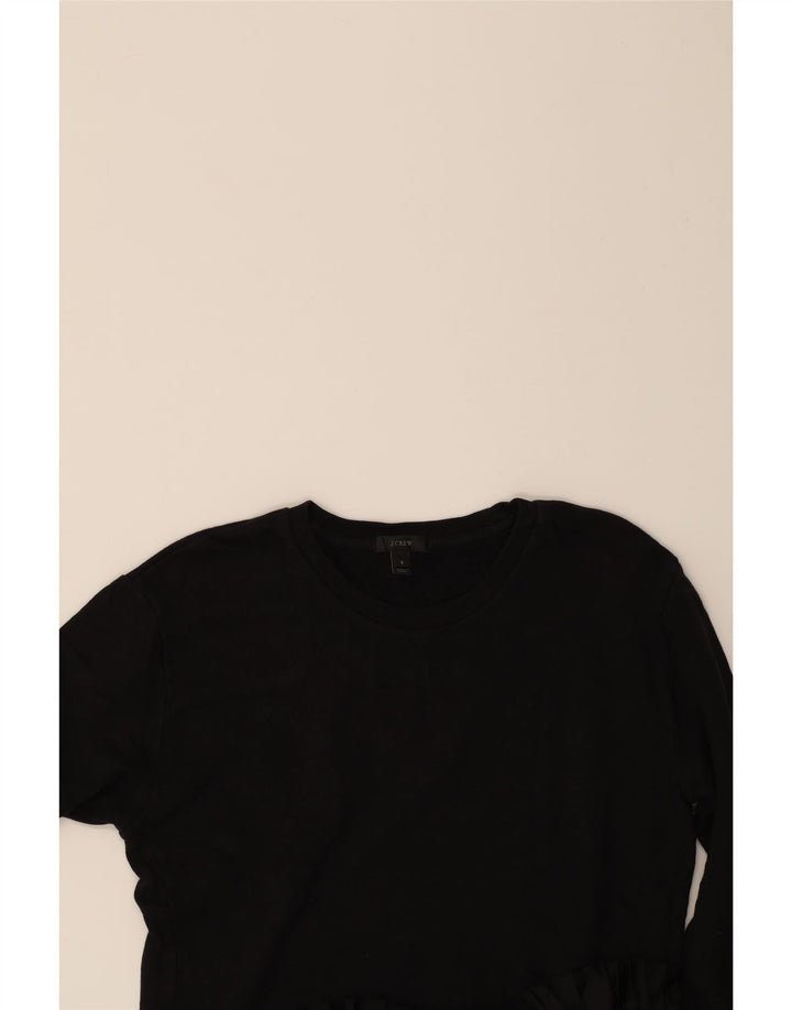 J. CREW Womens Sweatshirt Jumper UK 10 Small Black Cotton Vintage J. Crew and Second-Hand J. Crew from Messina Hembry 