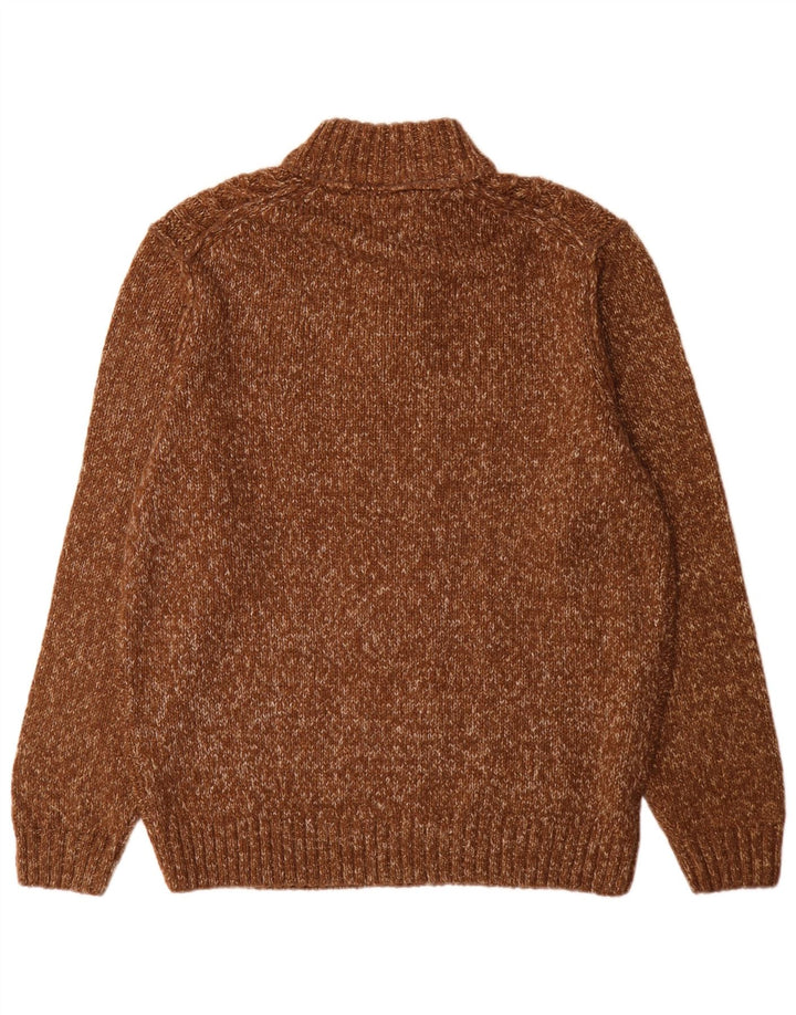 C&A Jersey para hombre con cuello con botones XL Acrílico moteado marrón