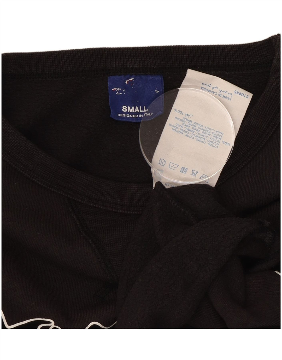 Champion Sudadera de gran tamaño con gráfico recortado para mujer UK 10 Small Black