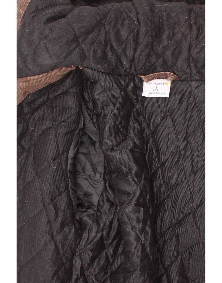 Carhartt Chaqueta Bomber con Capucha para Niños 7-8 Años Pequeña Algodón Marrón