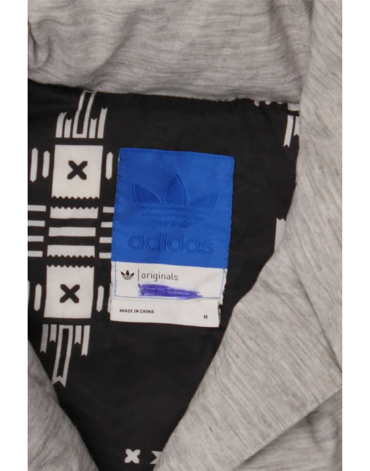 Adidas Chaqueta Acolchada Corta para Mujer UK 44 Gris Medio Poliamida Colorblock