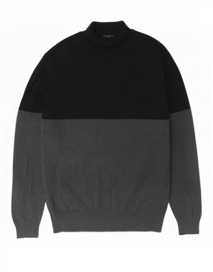 French Connection Suéter tipo jersey con cuello vuelto para mujer UK 44 Gris medio