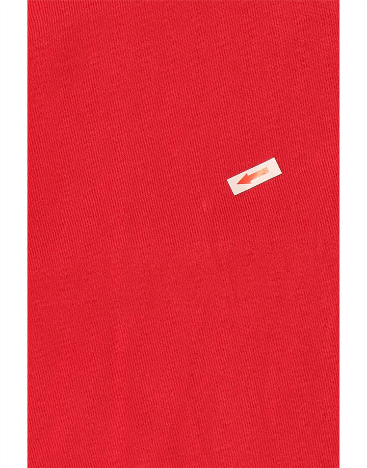 Tommy Hilfiger Top con cuello y cremallera para hombre Manga larga Algodón rojo grande