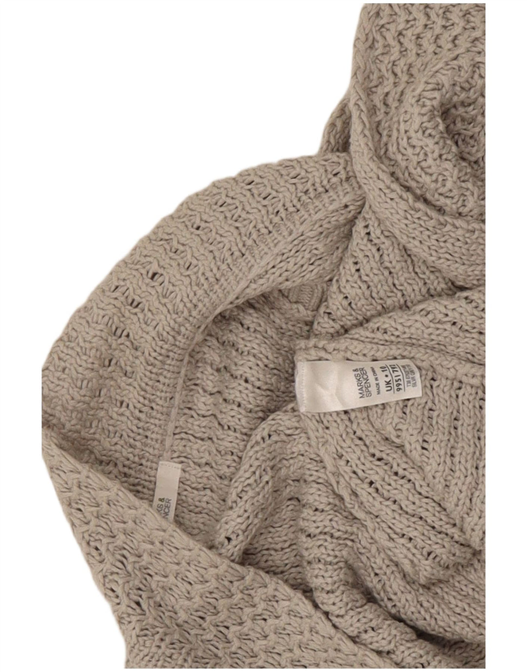 Marks & Spencer Suéter tipo cárdigan abierto sin mangas para mujer UK 10 Small Grey