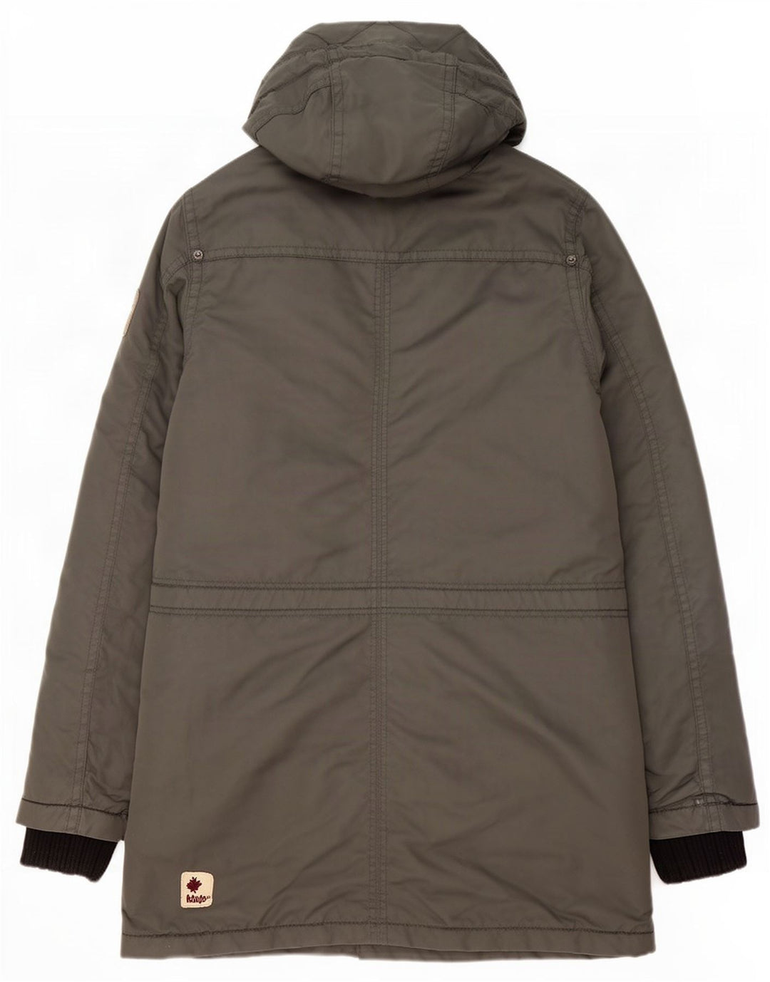 KHUJO Chaqueta Parka con Capucha para Hombre UK 36 Small Verde Poliéster