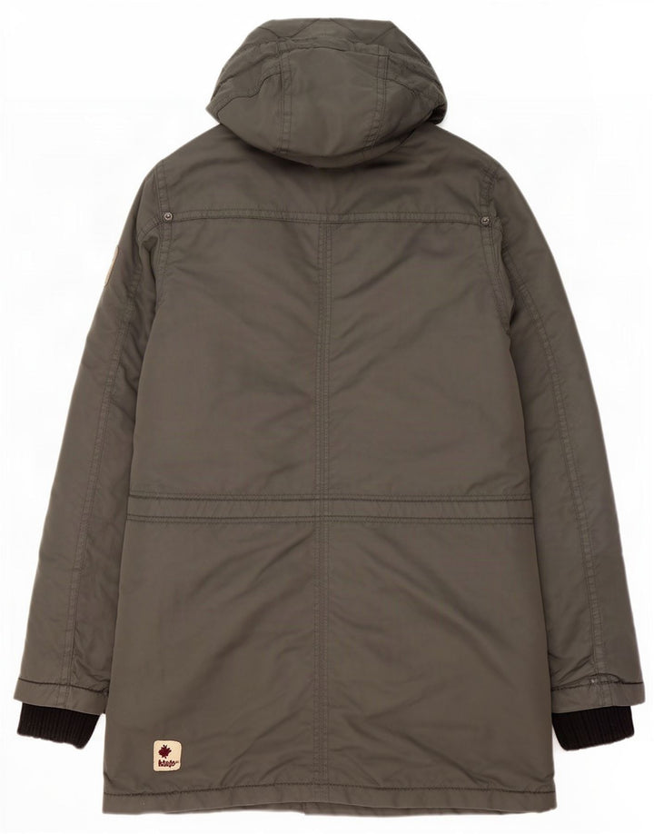 KHUJO Chaqueta Parka con Capucha para Hombre UK 36 Small Verde Poliéster