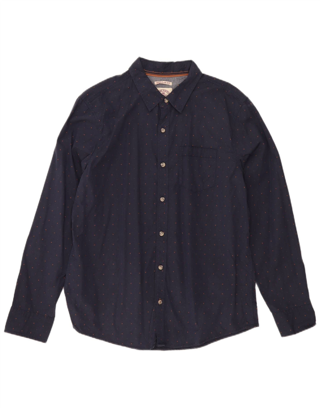 Camisa de corte estándar para hombre de Fat Face de algodón con lunares en azul marino grande