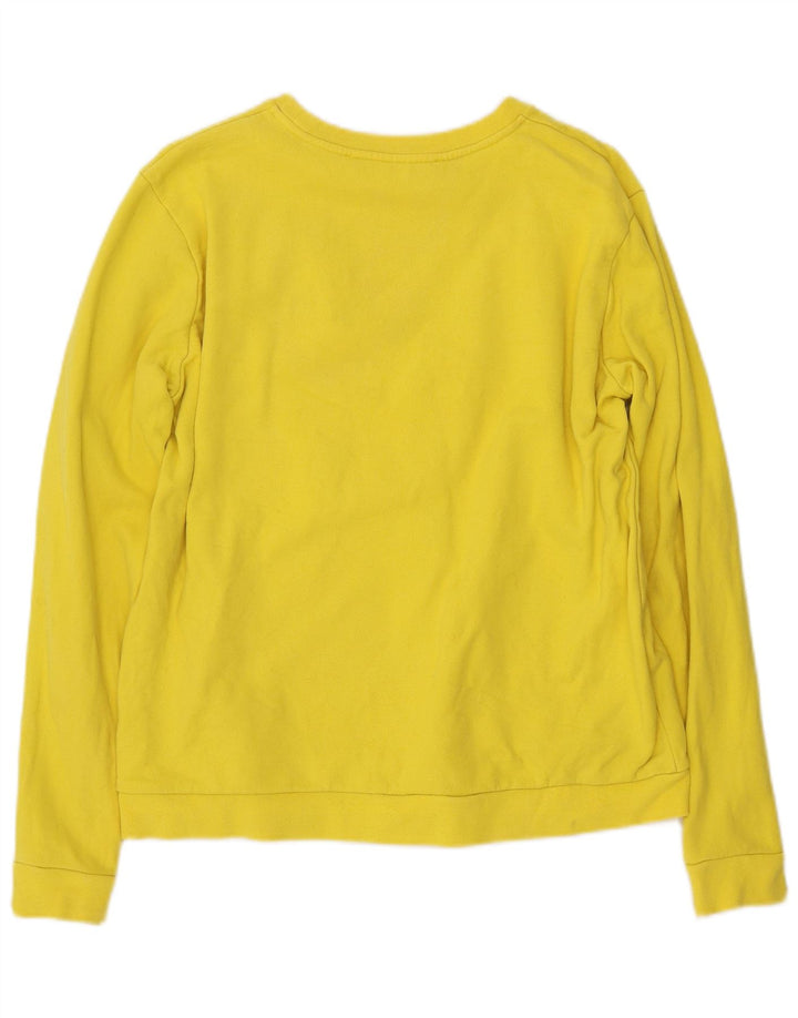 KARL LAGERFELD Sudadera para mujer Jumper UK 40 Grande Algodón amarillo