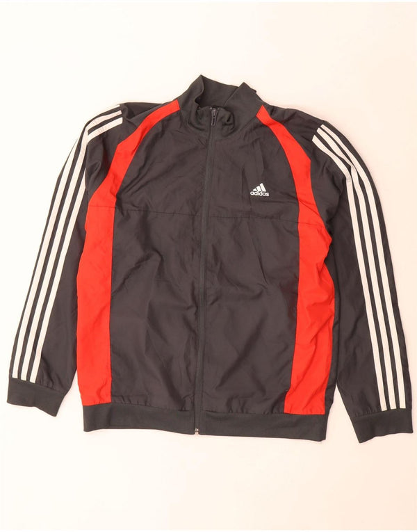 Adidas - Chaqueta de chándal para niño, 13-14 años, color negro, poliéster
