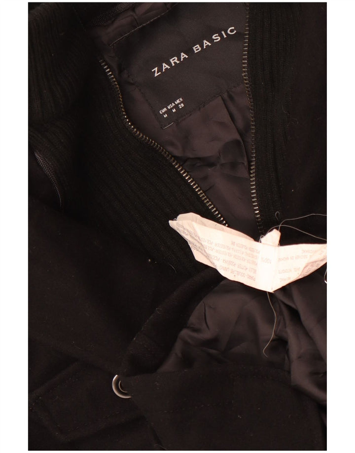 Zara Chaqueta Blazer De 4 Botones Para Mujer UK 44 2Medium Poliéster Negro