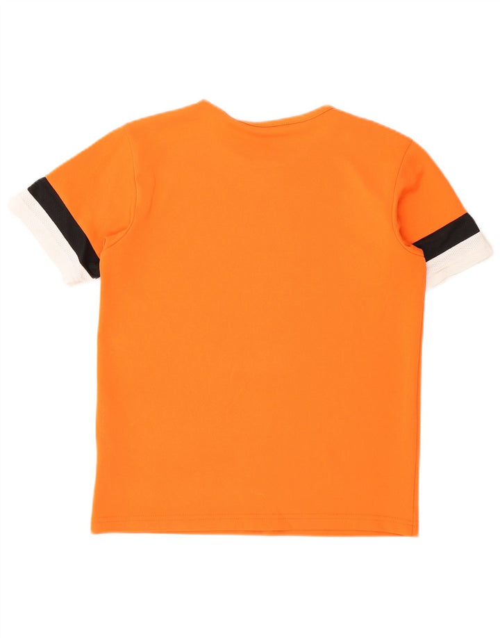 Puma Camiseta para niño Top 11-12 años Naranja Colorblock Poliéster