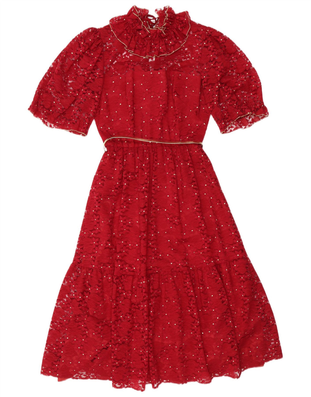E+M AUGUSTAT Vestido largo para mujer UK 40 Mediano Rojo Floral