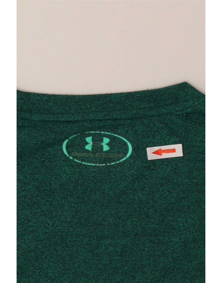 Under Armour Camiseta holgada para hombre Top medio verde moteado