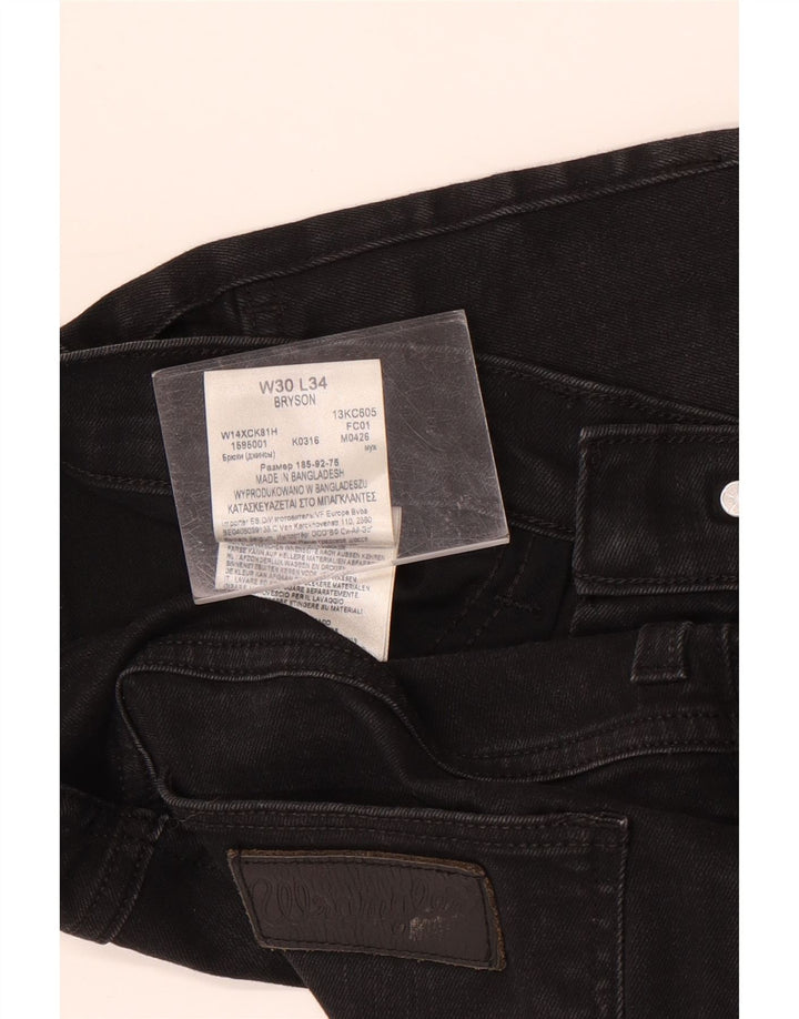 Wrangler Bryson Slim Jeans para Hombre W30 L28 Algodón Negro