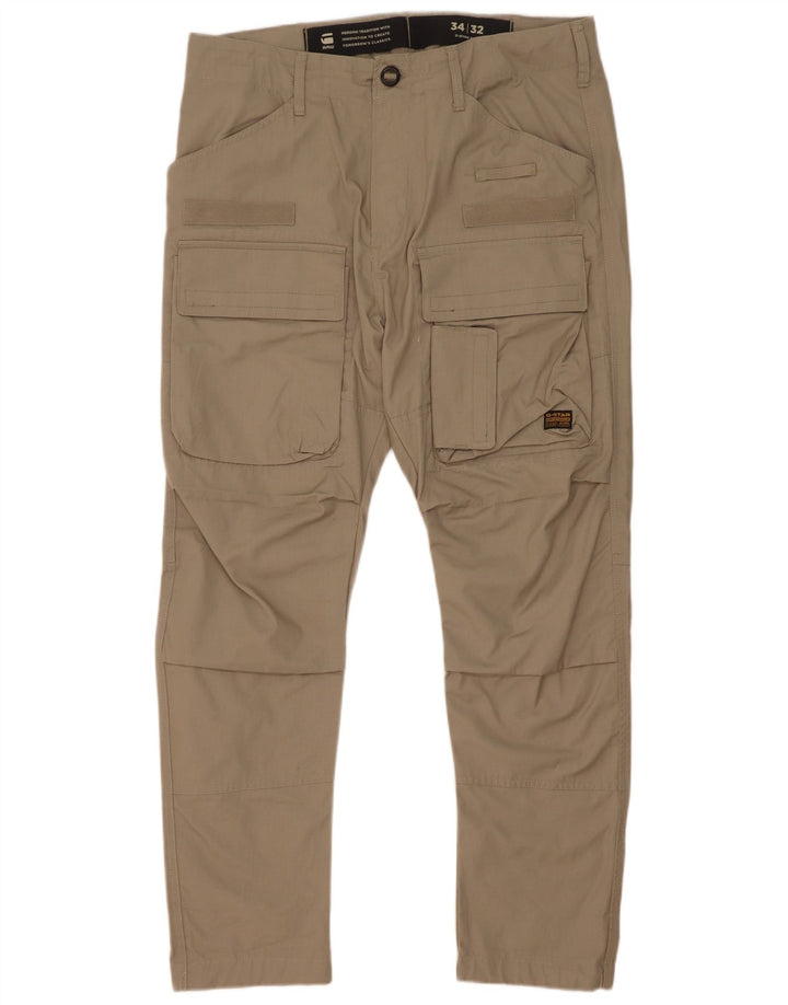 G-Star Mens Regular Tapered Cargo Pantalones W34 L32 Beige