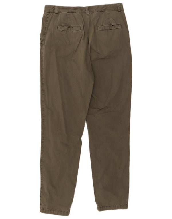 Marks & Spencer Pantalones chinos ajustados para mujer UK 12 Medium W30 L30 Caqui