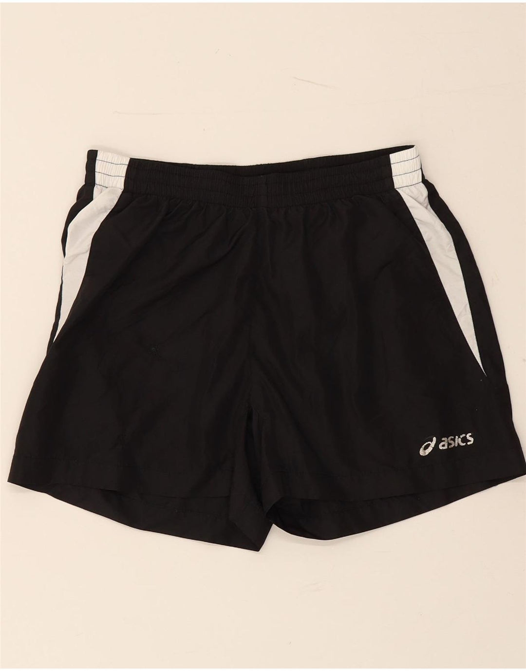 ASICS Pantalones cortos deportivos para mujer UK 10 Small Negro Camuflaje Poliéster