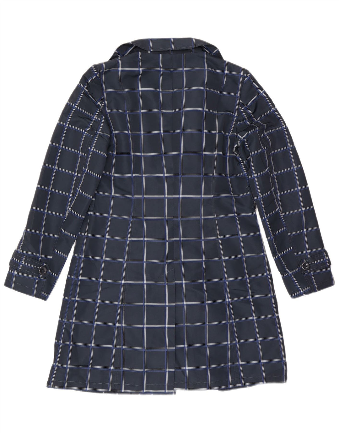 Marks & Spencer Gabardina para mujer UK 10 Small Azul marino Cuadros Poliéster