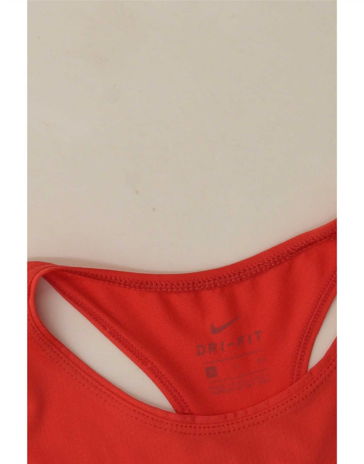 Nike Mujer Dri Fit Chaleco Top UK 10 Pequeño Naranja