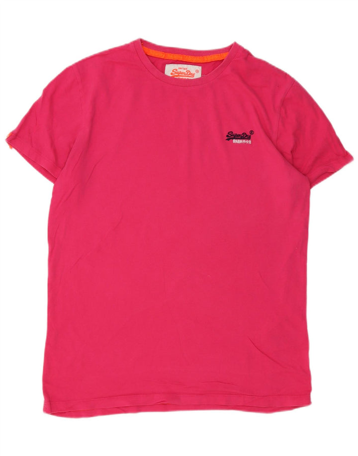 Camiseta Superdry Mujer Top Grande Rosa Algodón