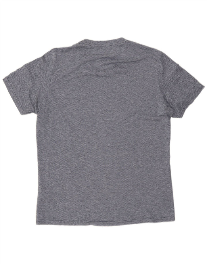 Adidas Hombre Aeroready Camiseta Top Medio Azul Marino Rayas Poliéster