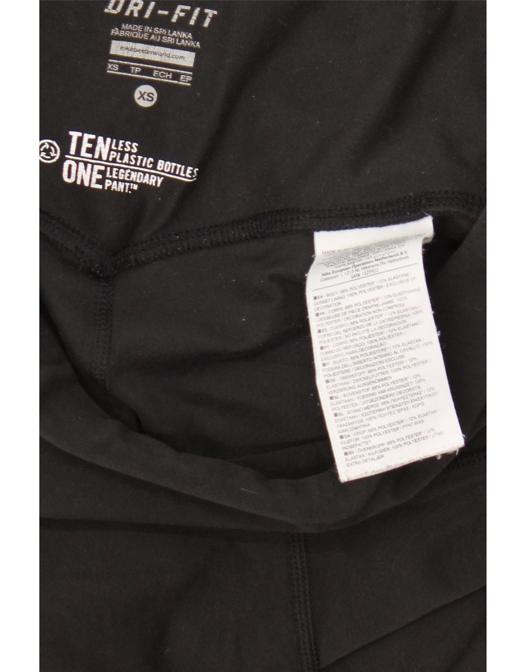 Nike Leggings Dri Fit para mujer UK 4 XS Poliéster negro