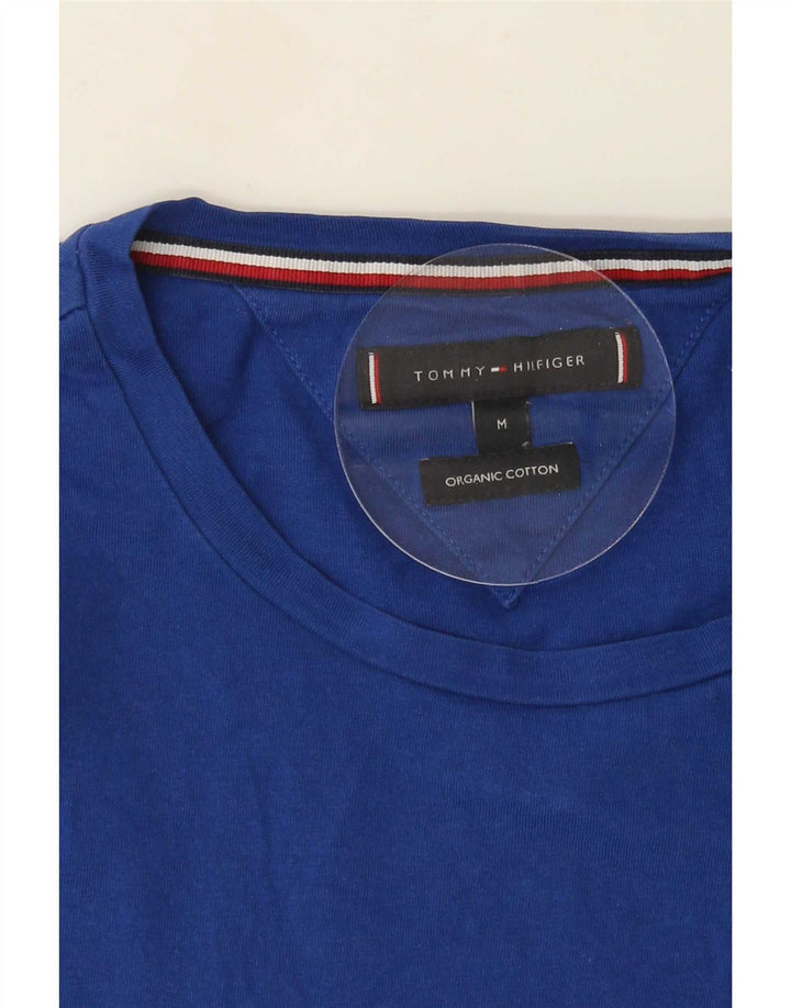 Tommy Hilfiger Hombre Camiseta Gráfica Top Algodón Azul Medio