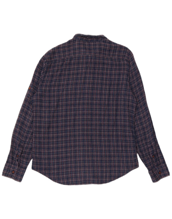 Camisa Levi's Slim Fit para hombre de algodón a cuadros azul marino grande