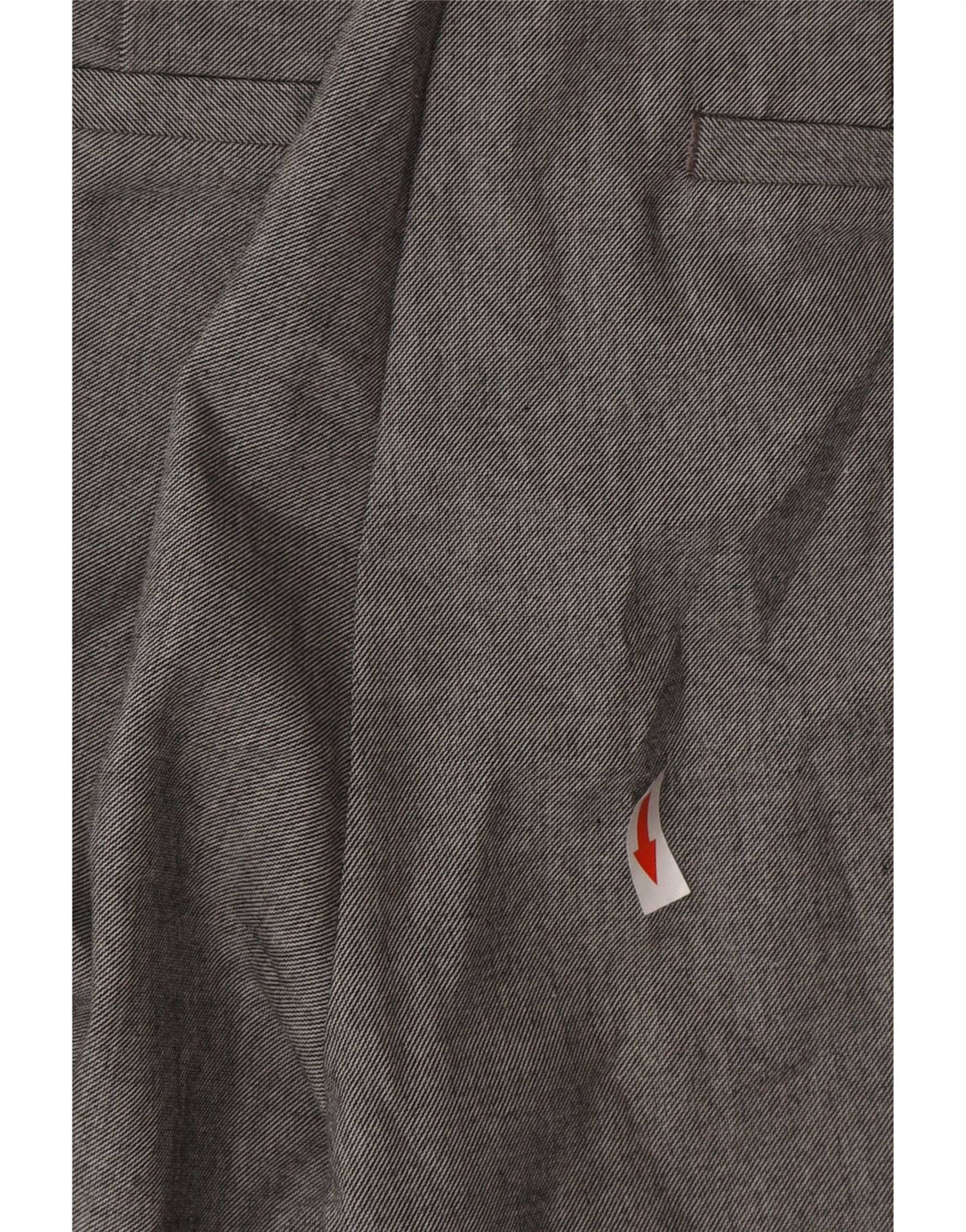 Zara Mujer Pantalón Chino Tapered Mediano W30 L28 Poliéster A Cuadros Gris
