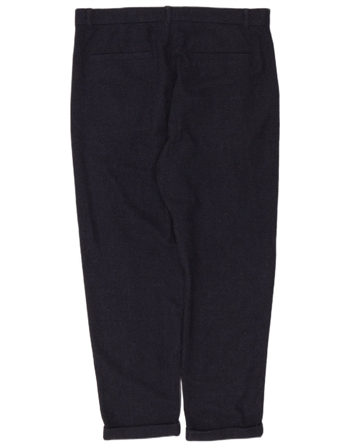 JACK WILLS Pantalón chino con pinzas para hombre W36 L27 Lana azul marino