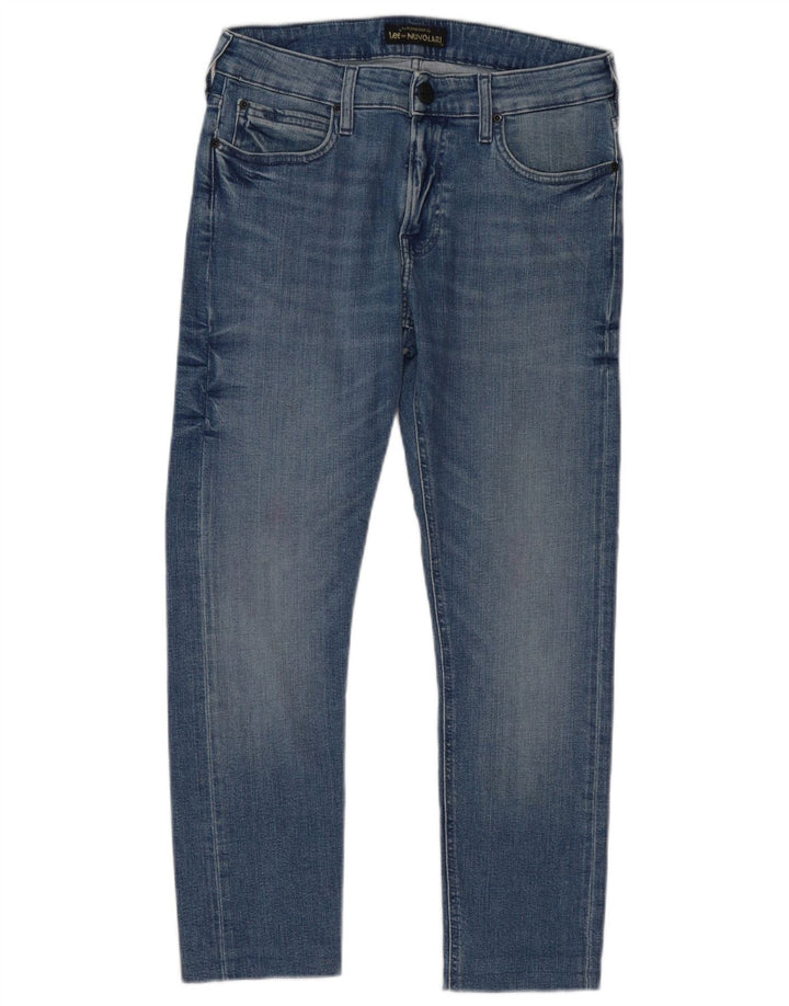 Lee Vaqueros Ajustados Malone para Mujer W30 L26 Algodón Azul