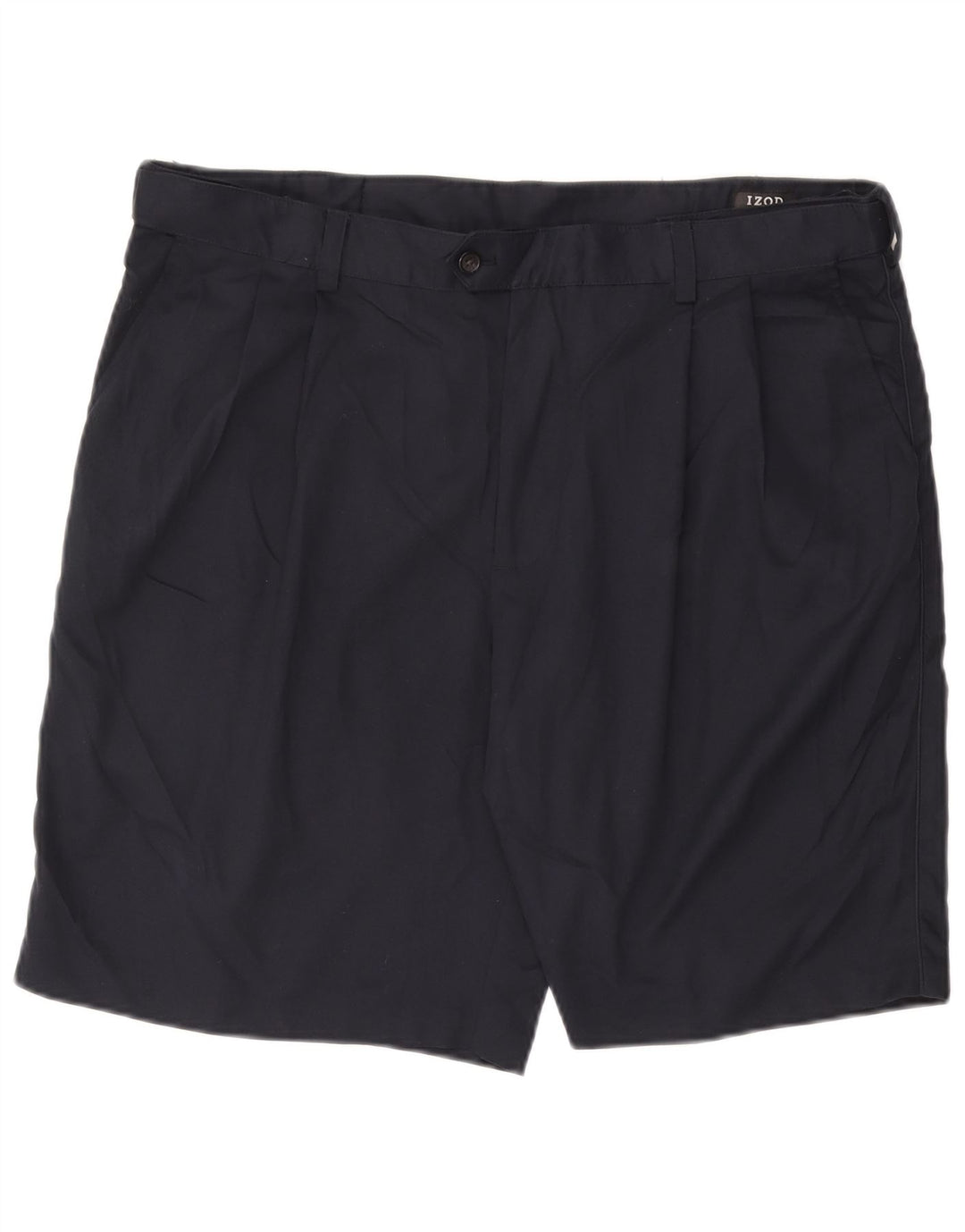 Izod Mens Pegged Chino Shorts W40 XL Poliéster Azul Marino