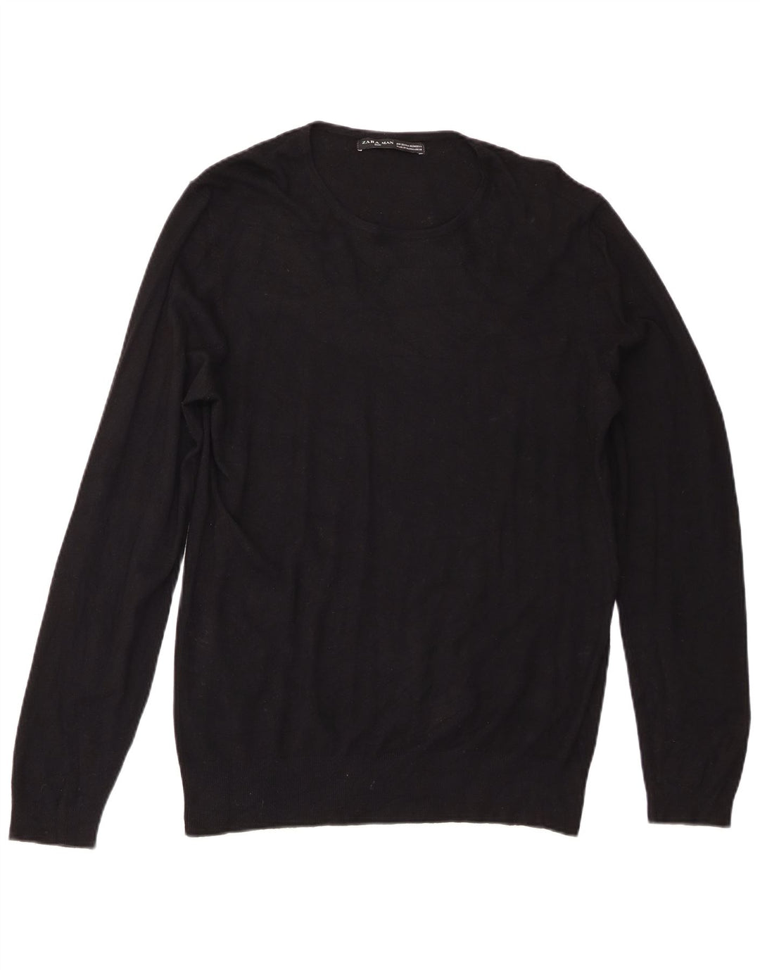 Zara Hombre Jersey Cuello Redondo Jersey XL Negro