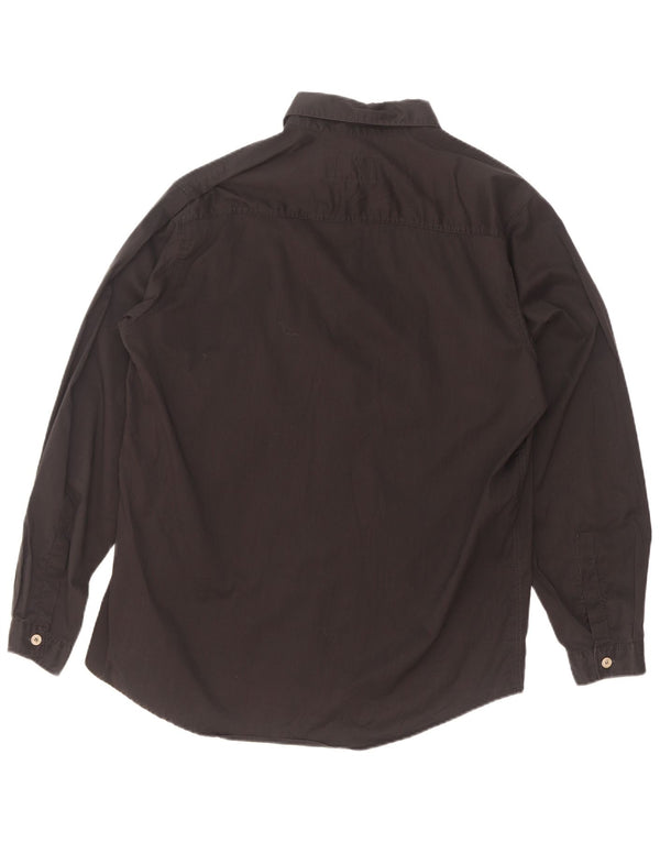 Camisa Armani Jeans Hombre Mediana Negro Algodón