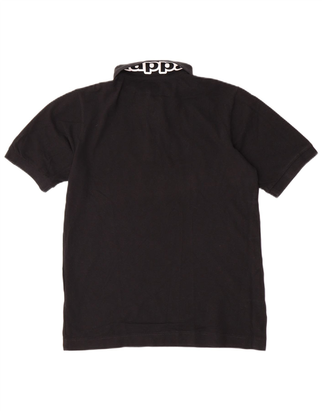 Kappa Polo Gráfico Para Hombre Pequeño Algodón Negro