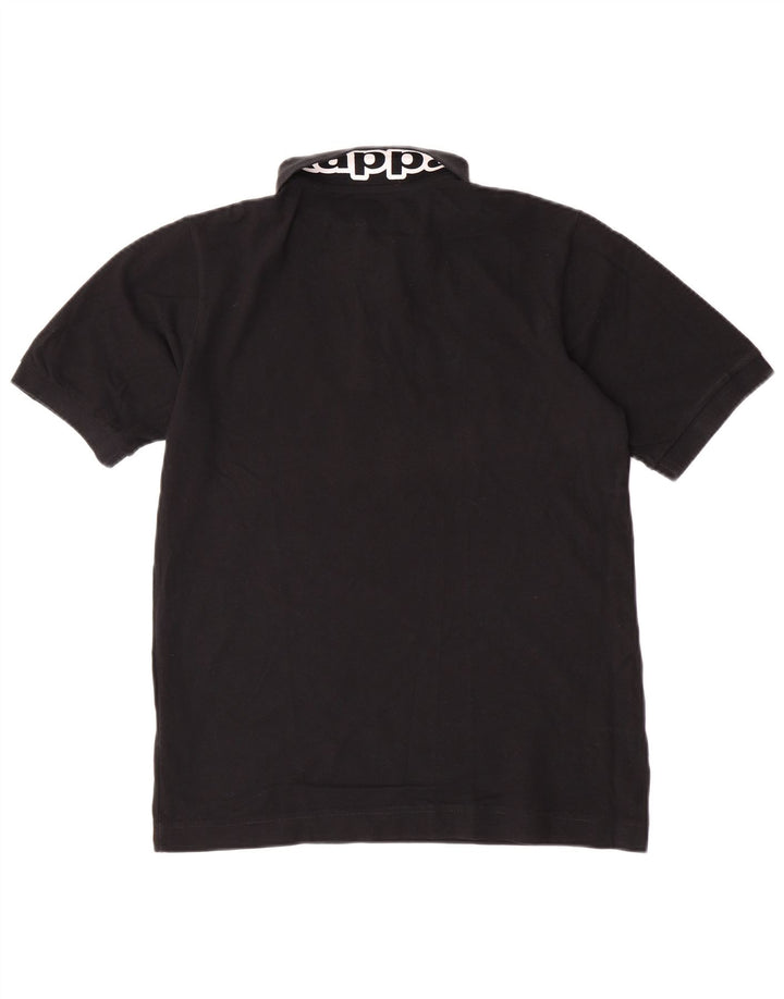 Kappa Polo Gráfico Para Hombre Pequeño Algodón Negro