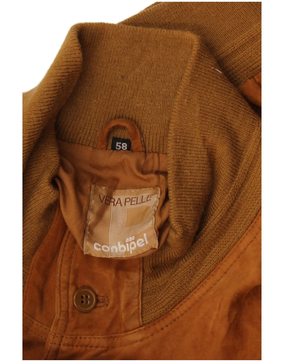 CONBIPEL Chaqueta bomber de ante para hombre IT 58 2XL Cuero marrón