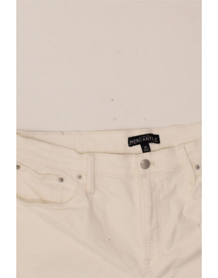 J. CREW Womens Mercantile Denim Shorts W33 Large White Cotton Vintage J. Crew and Second-Hand J. Crew from Messina Hembry 
