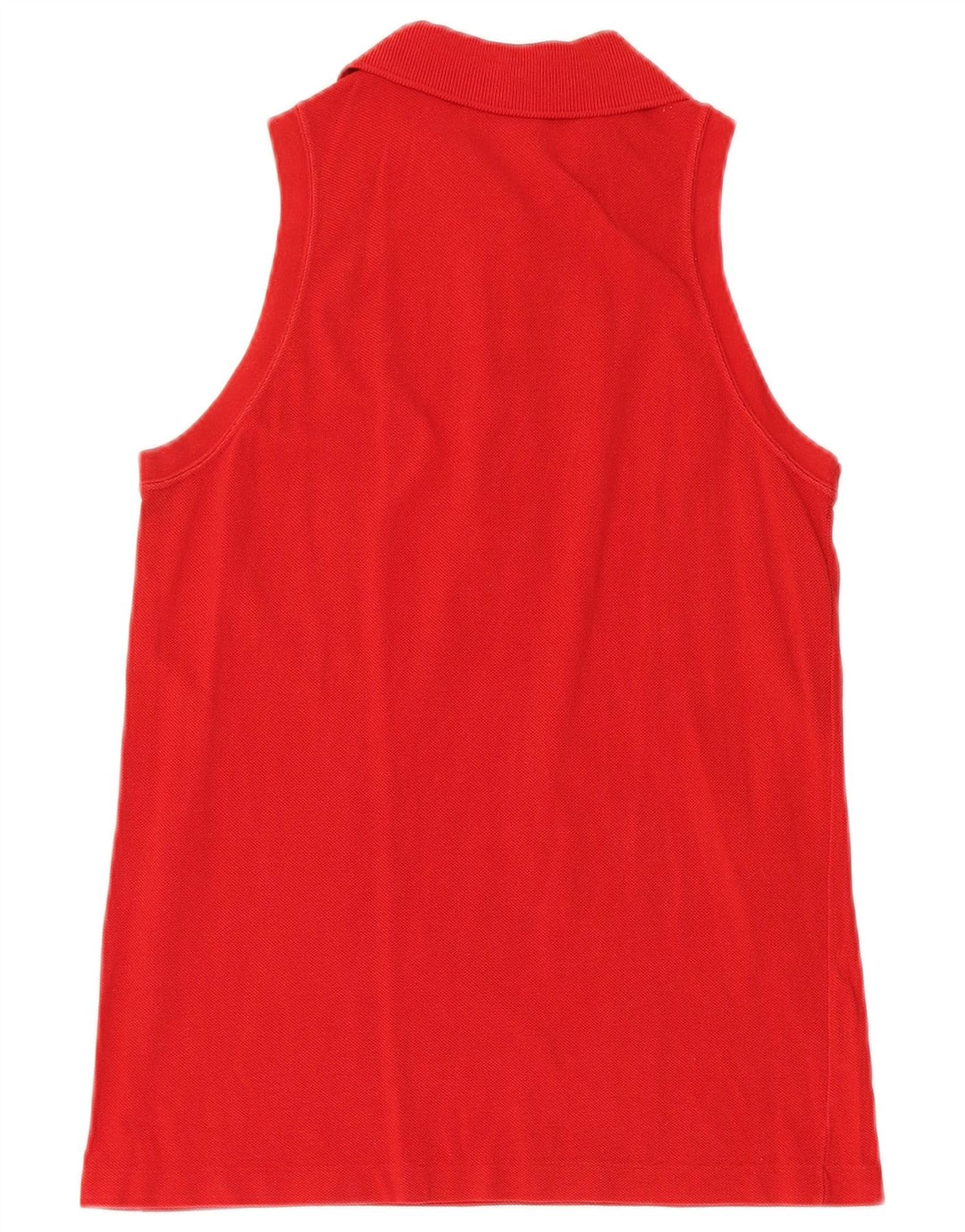 Polo Lacoste Sin Mangas Para Mujer Talla 38 Algodón Rojo Mediano
