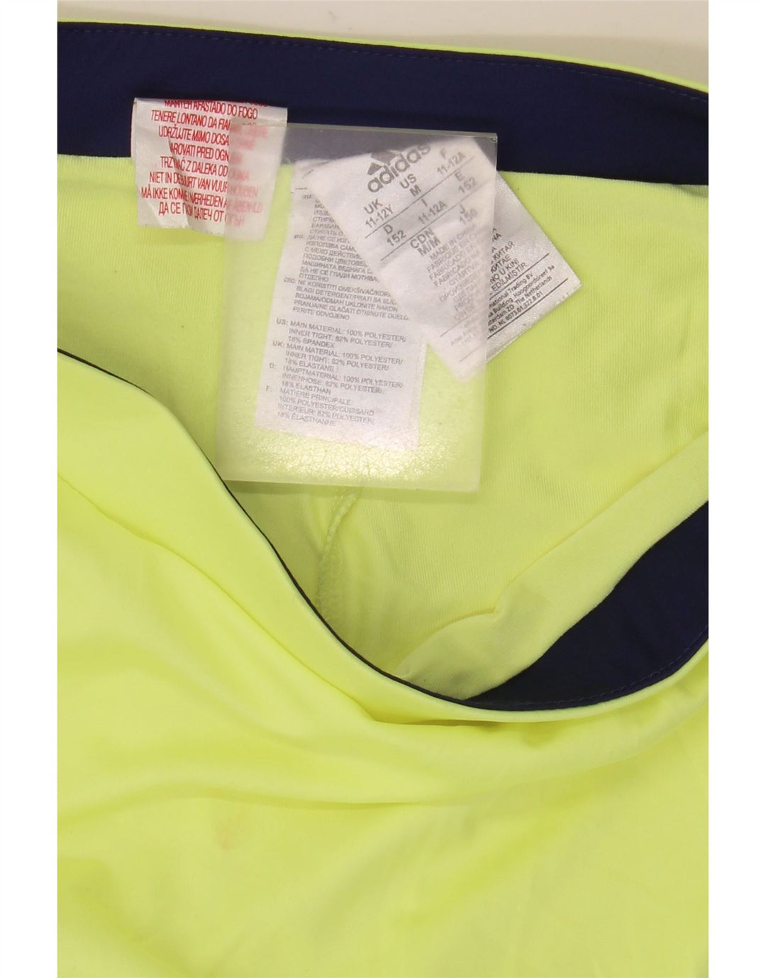 Adidas Falda pantalón Climalite para niña 11-12 años Amarillo Colorblock Poliéster