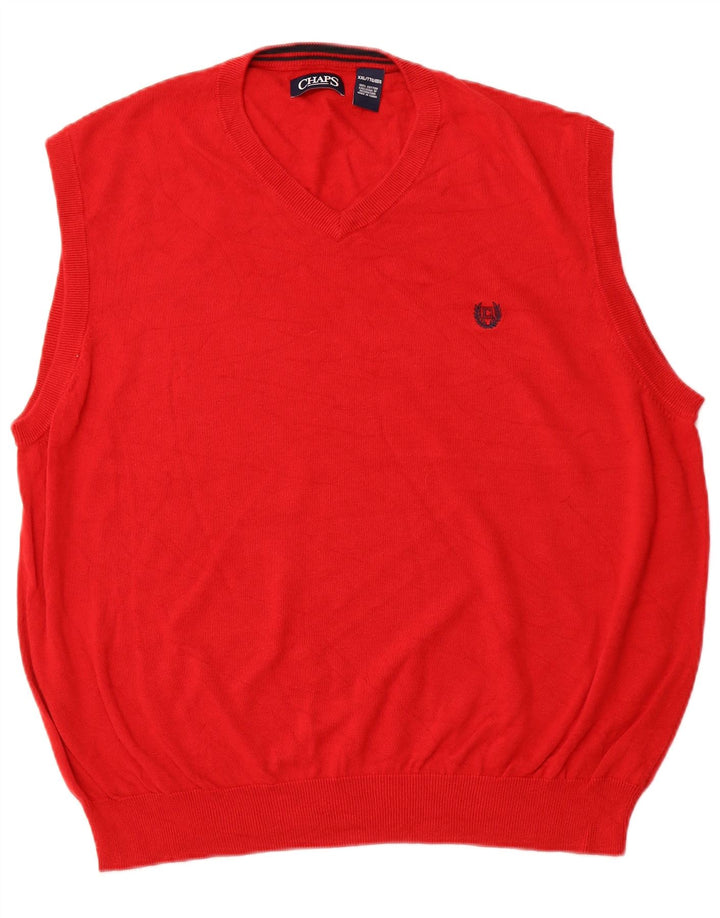 CHAPS Chaleco para hombre Camiseta sin mangas 2XL Algodón rojo