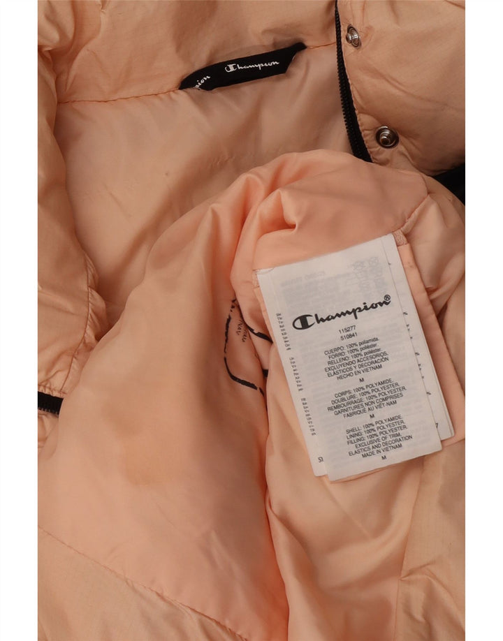 Champion Chaqueta Acolchada Gráfica Para Mujer UK 44 Mediano Naranja Colorblock