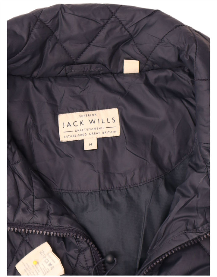 Jack Wills Chaqueta acolchada para hombre UK 38 Medium Azul marino Nylon
