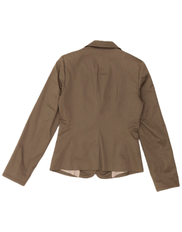 SISLEY Chaqueta tipo blazer de 2 botones para mujer UK 8 Small Grey