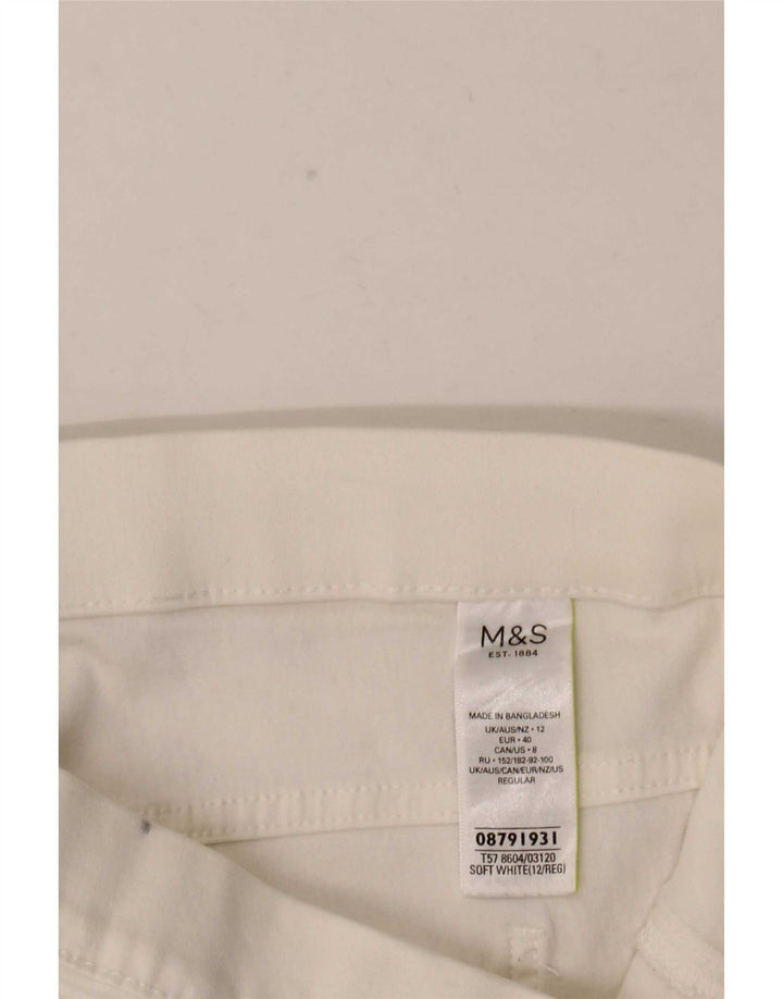 Marks & Spencer Jeans Jegging para Mujer UK 12 Medium W32 L28 Algodón Blanco