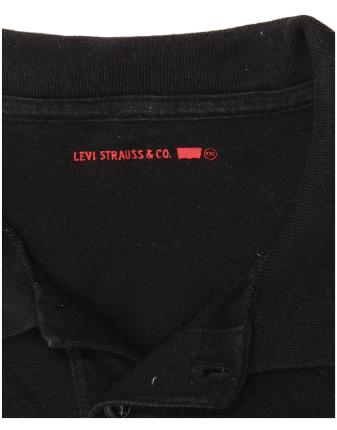 LEVI'S Polo para hombre 2XL Algodón negro