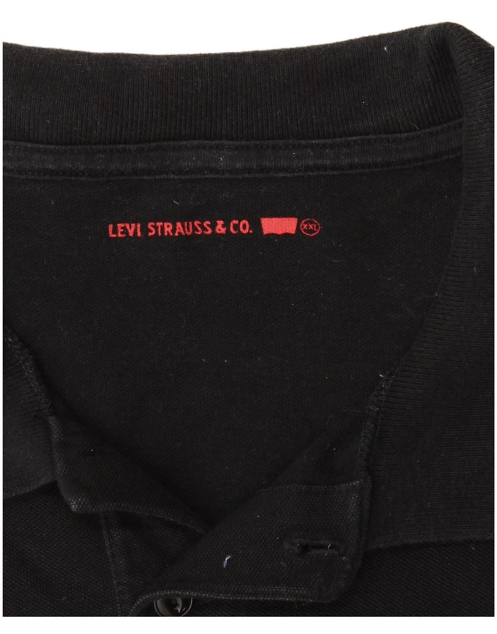 LEVI'S Polo para hombre 2XL Algodón negro