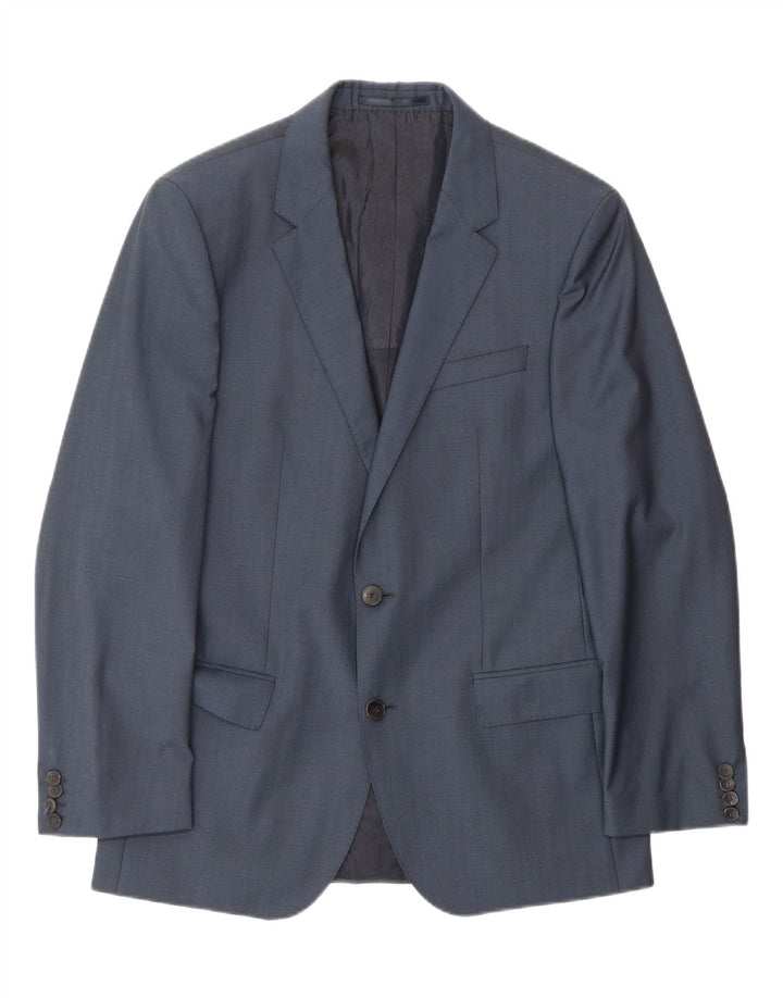 Hugo Boss Chaqueta tipo blazer de 2 botones para hombre IT 48 Lana azul marino mediana